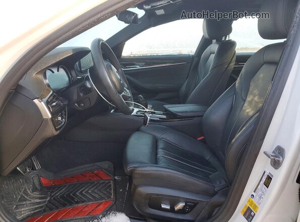 WBAJB1C58JG623321 2018 BMW 5 SERIES White წინა სალონის ხედი