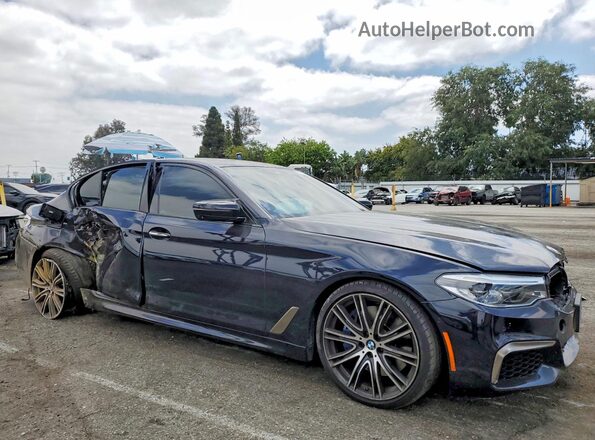 WBAJB9C53JG464593 2018 BMW M5 Blue Delantero derecho