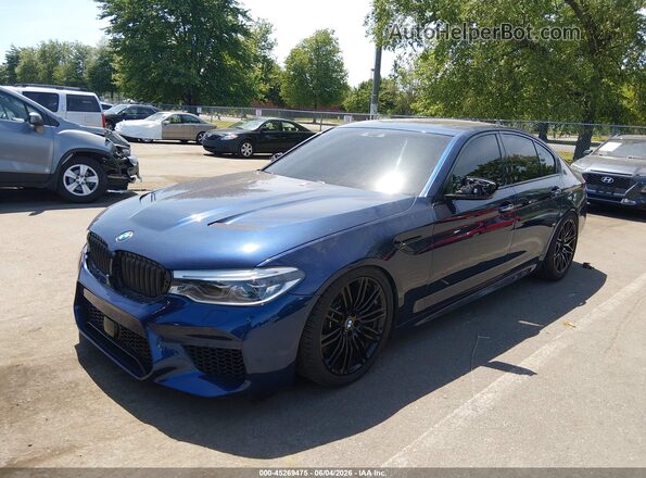 WBAJB9C56JB034845 2018 BMW 5 SERIES Blue წინა მარცხენა ხედი სამი მეოთხედიდან
