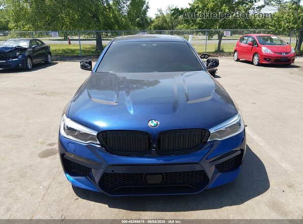 WBAJB9C56JB034845 2018 BMW 5 SERIES Blue ხელსაწყოთა პანელის ხედი