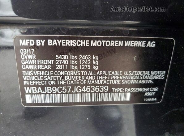 WBAJB9C57JG463639 2018 BMW M5 Black ძრავის განყოფილების ხედი