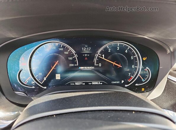 WBAJB9C58JB035348 2018 BMW M5 Black Вид щитка приладів