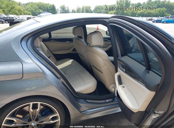 WBAJB9C5XJB036193 2018 BMW 5 SERIES Gray Widok naklejki z numerem VIN