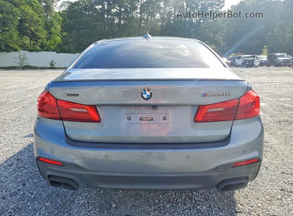 WBAJB9C5XJB287277 2018 BMW 5 SERIES Silver Вид ззаду