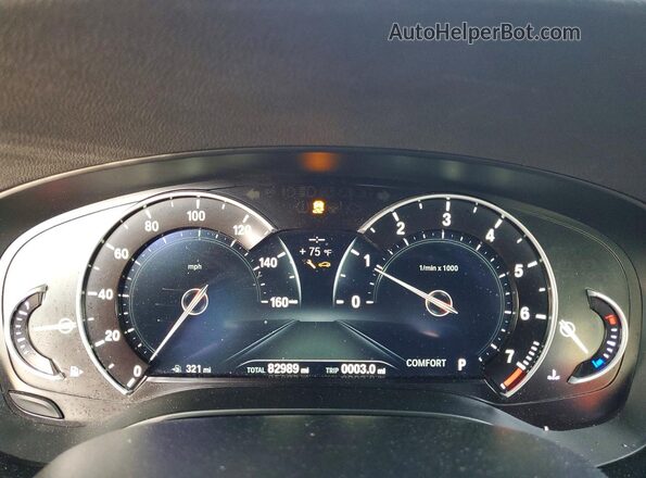 WBAJE5C32HG917112 2017 BMW 5 SERIES Black Vista del cuadro de instrumentos