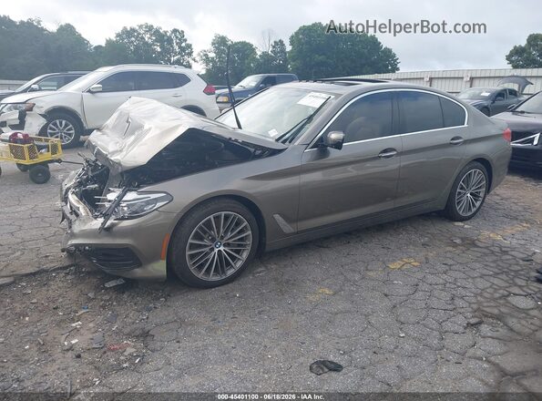 WBAJE5C36HG914102 2017 BMW 5 SERIES Beige Vista tres cuartos delantera izquierda