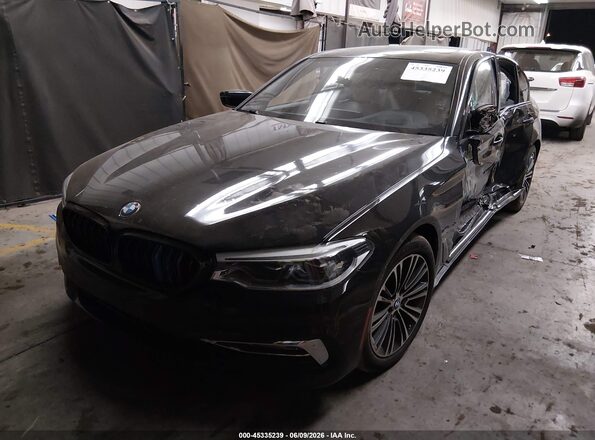 WBAJE5C37HG916697 2017 BMW 5 SERIES Black Առջևի ձախ երեք քառորդ տեսարան