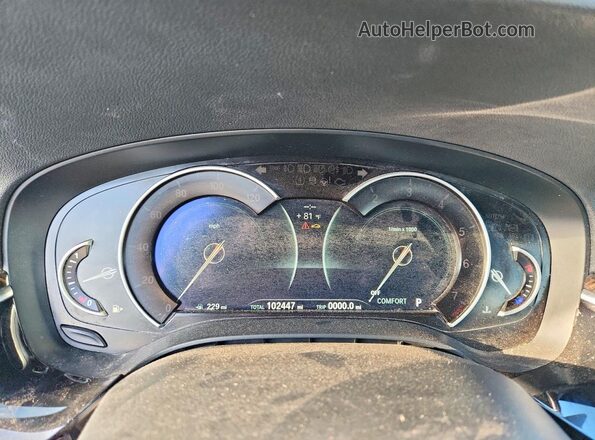 WBAJE5C55KWA98646 2019 BMW 5 SERIES Black Вид щитка приладів