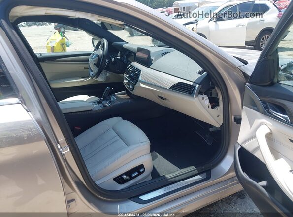 WBAJE5C5XKWW42488 2019 BMW 5 SERIES Brown Widok wnętrza z przodu