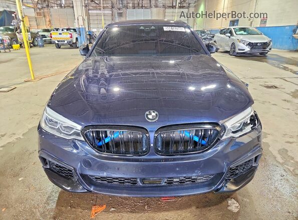 WBAJE7C34HG888465 2017 BMW 5 SERIES Blue Вид спереду
