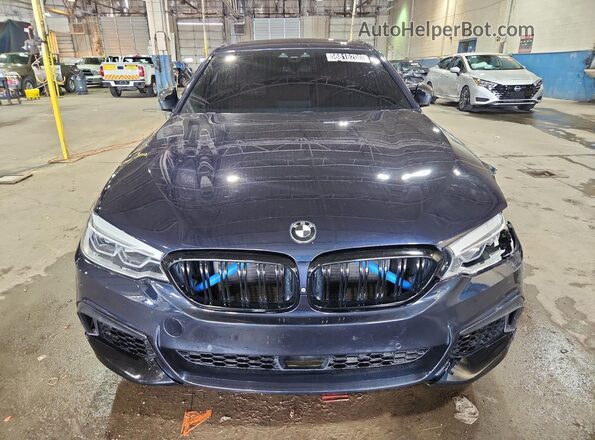 WBAJE7C34HG888465 2017 BMW 5 SERIES Blue Вид наклейки з VIN-кодом