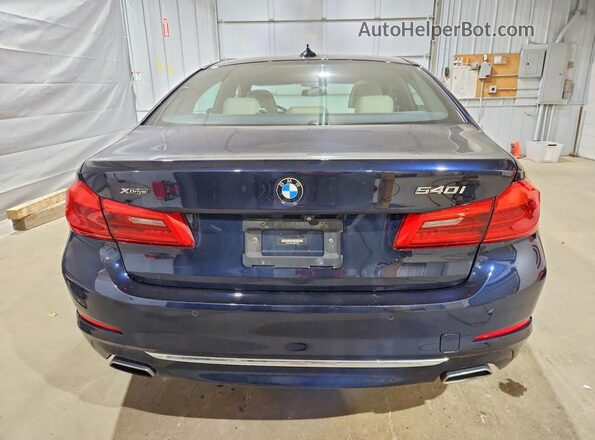WBAJE7C51JWD53108 2018 BMW 5 SERIES Blue Вид ззаду