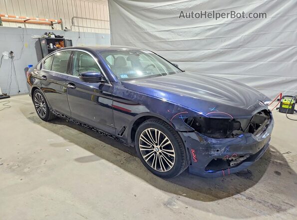 WBAJE7C51JWD53108 2018 BMW 5 SERIES Blue Передня права чверть