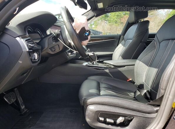 WBAJE7C53KWW29559 2019 BMW 5 SERIES Black წინა სალონის ხედი