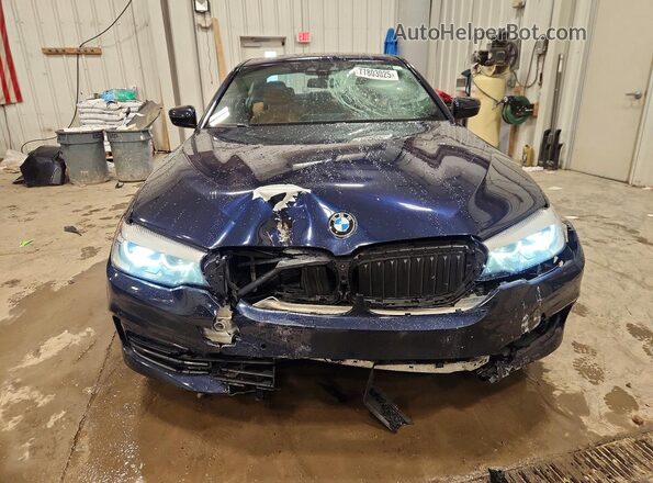 WBAJE7C59KWW05251 2019 BMW 5 SERIES Blue Вид спереду