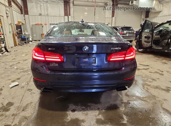 WBAJE7C59KWW05251 2019 BMW 5 SERIES Blue Вид ззаду