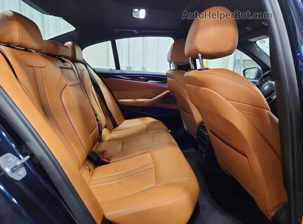 WBAJE7C59KWW05251 2019 BMW 5 SERIES Blue Вид задніх сидінь