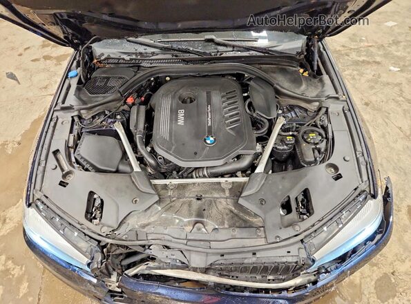 WBAJE7C59KWW05251 2019 BMW 5 SERIES Blue Вид задньої частини салону