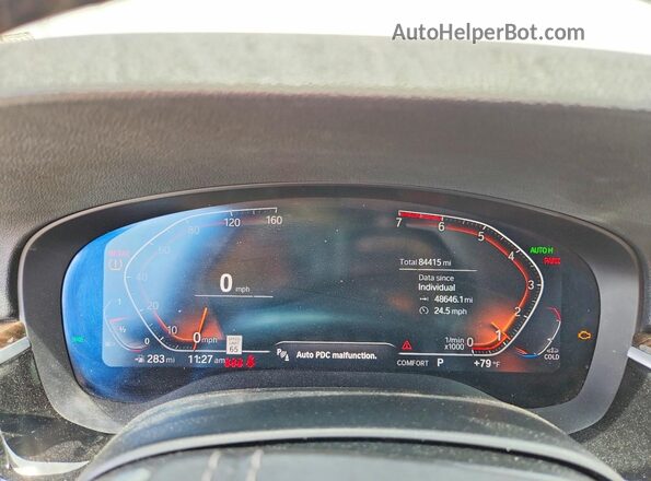WBAJR3C01LBP95363 2020 BMW 5 SERIES Black ხელსაწყოთა პანელის ხედი