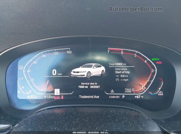WBAJR3C03LCE48100 2020 BMW 5 SERIES White Widok tylnych siedzeń
