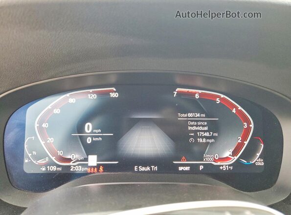 WBAJR7C00LCD77901 2020 BMW 5 SERIES Gray Vista del cuadro de instrumentos