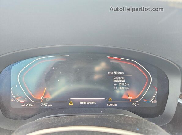 WBAJR7C01LCE57661 2020 BMW 5 SERIES Blue Vista del cuadro de instrumentos