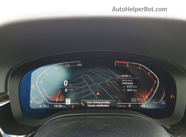 WBAJR7C02LCE53747 2020 BMW 5 SERIES Белый Вид щитка приборов