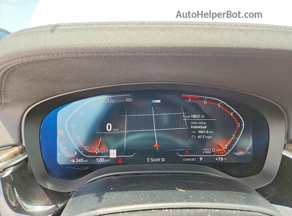 WBAJS3C02LCE58654 2020 BMW 5 SERIES Белый Вид щитка приборов