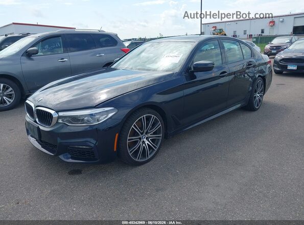 WBAJS3C06LCE67292 2020 BMW 5 SERIES Black Առջևի ձախ երեք քառորդ տեսարան