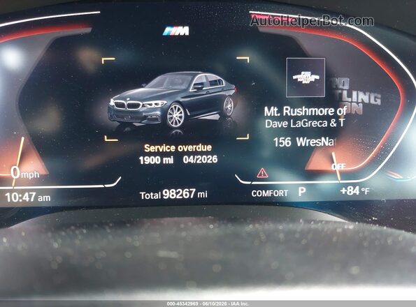 WBAJS3C06LCE67292 2020 BMW 5 SERIES Black Հետևի նստատեղերի տեսք