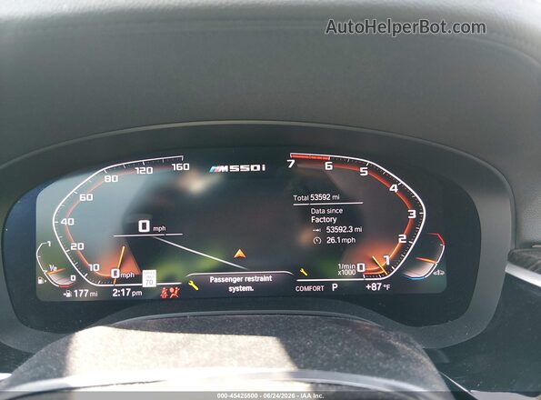 WBAJS7C00LBN96011 2020 BMW 5 SERIES White Հետևի նստատեղերի տեսք