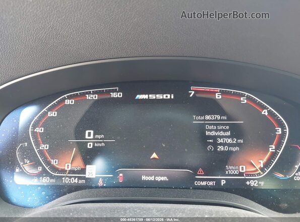WBAJS7C00LBN96641 2020 BMW 5 SERIES Gray Widok tylnych siedzeń