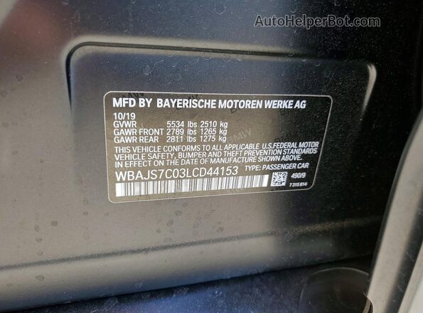 WBAJS7C03LCD44153 2020 BMW M5 Black Widok komory silnika