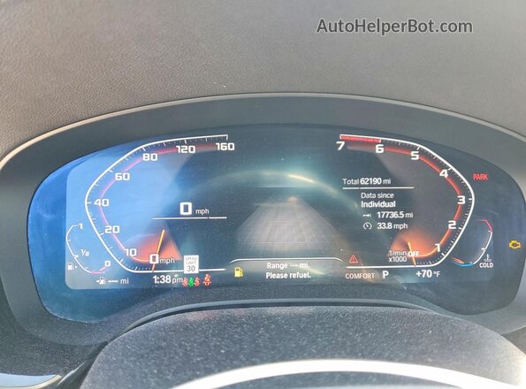 WBAJS7C05LCD47524 2020 BMW M5 Gray Vista del cuadro de instrumentos