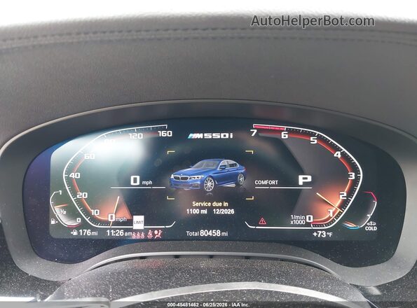 WBAJS7C08LCD08748 2020 BMW 5 SERIES Blue Հետևի նստատեղերի տեսք