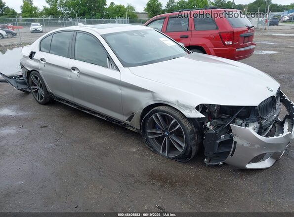 WBAJS7C09LCD52600 2020 BMW 5 SERIES Silver Front view