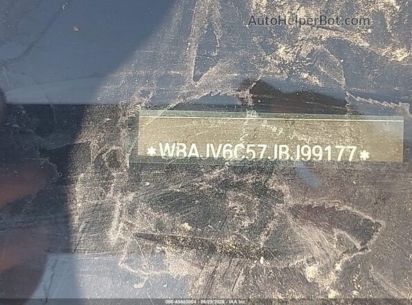 WBAJV6C57JBJ99177 2018 BMW 6 SERIES White Vista del cuadro de instrumentos