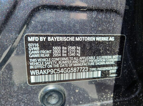 WBAKP9C54GG587723 2016 BMW 5 SERIES Gray 