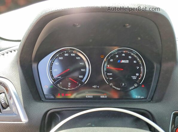 WBS2U7C57KVB09280 2019 BMW M2 Silver Vista del cuadro de instrumentos