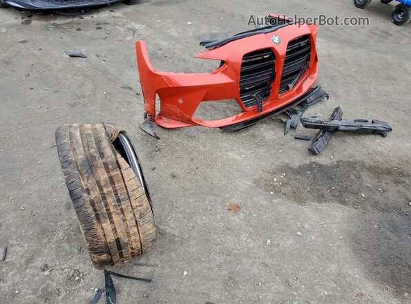 WBS33AY07MFL22208 2021 BMW M3 Red ძრავის განყოფილების ხედი