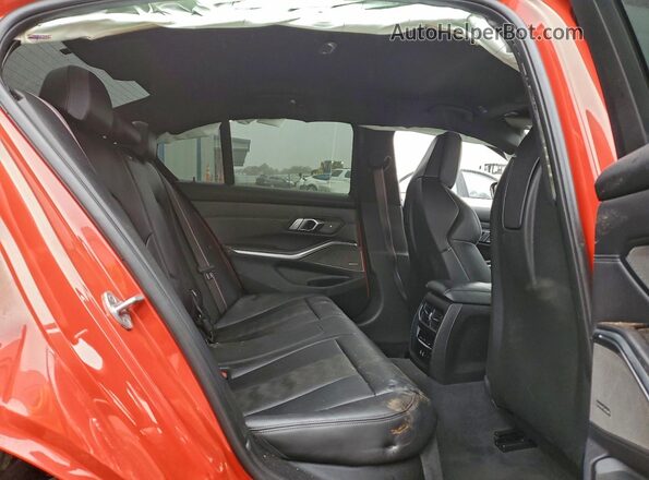 WBS33AY07MFL22208 2021 BMW M3 Red უკანა სავარძლების ხედი