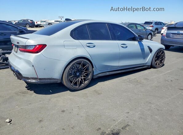 WBS33AY0XNFL75907 2022 BMW M3 Gray უკანა მარჯვენა