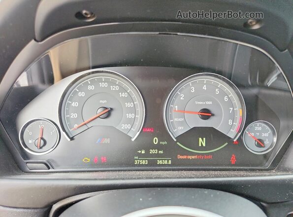 WBS3S7C03LFH08994 2020 BMW M4 Blue Instrument cluster view