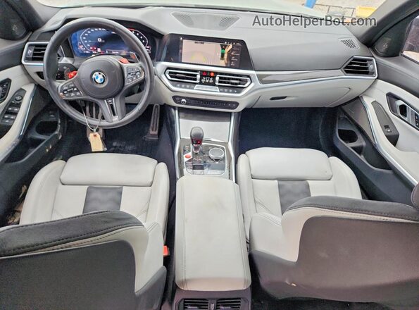 WBS43AY02NFN04484 2022 BMW M3 Green Առջևի վահանակի տեսք