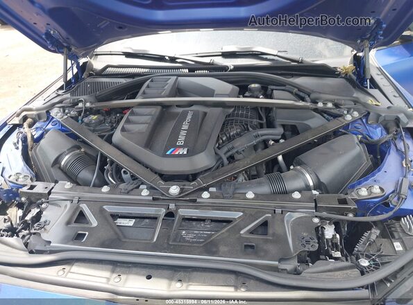 WBS43AY03NFL74134 2022 BMW M3 Blue Rear view