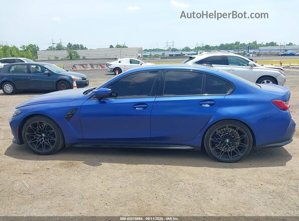 WBS43AY03NFL74134 2022 BMW M3 Blue 360 interior view