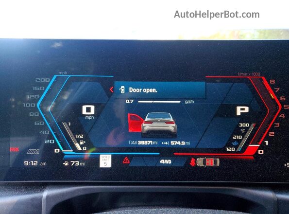 WBS43AY06PFN97481 2023 BMW M3 Blue Вид щитка приладів