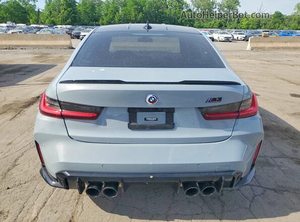 WBS43AY07NFM49899 2022 BMW M3 Gray უკანა ხედი