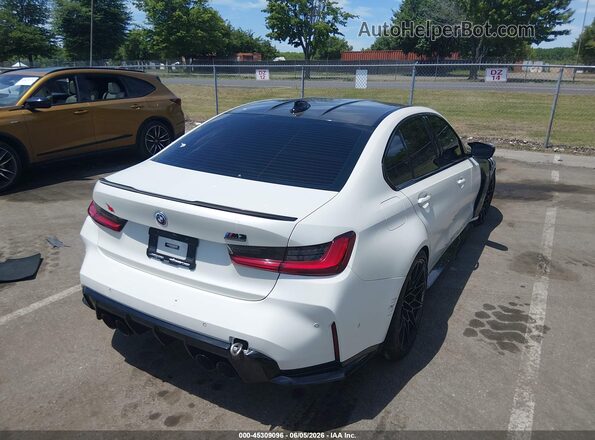 WBS43AY08NFL99871 2022 BMW M3 White Հետևի աջ