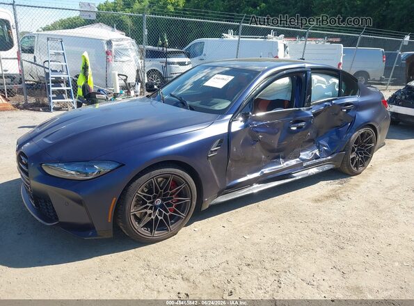 WBS43AY09NFN13814 2022 BMW M3 Синий Передняя левая четверть